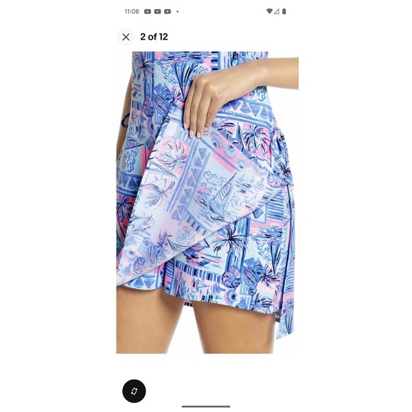 Lilly Pulitzer Sz 4 SAHAR Shorts Romper in Whisper Blue - Picture 5 of 10